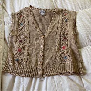 Vintage hand knit sweater vest